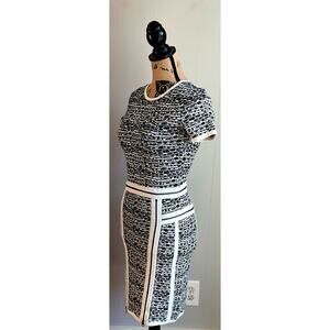 Marchesa Voyage Dress Multi Zipper Black and White Mini Dress Size XS